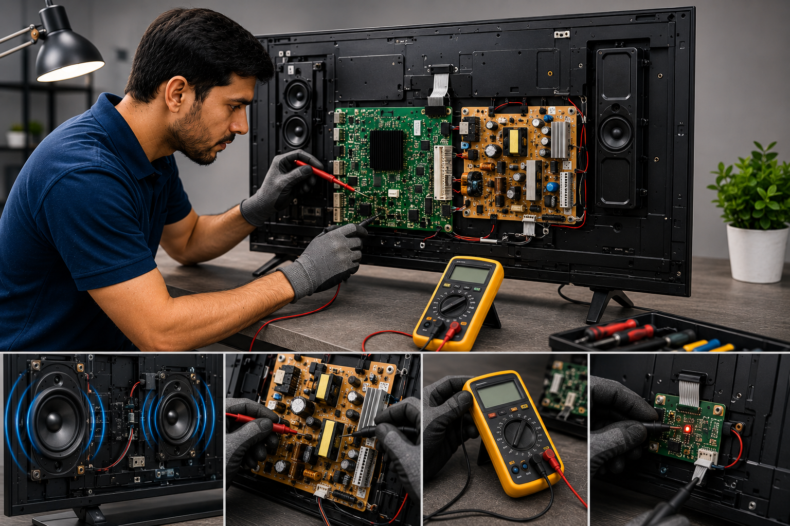 LED TV sound and power repair service