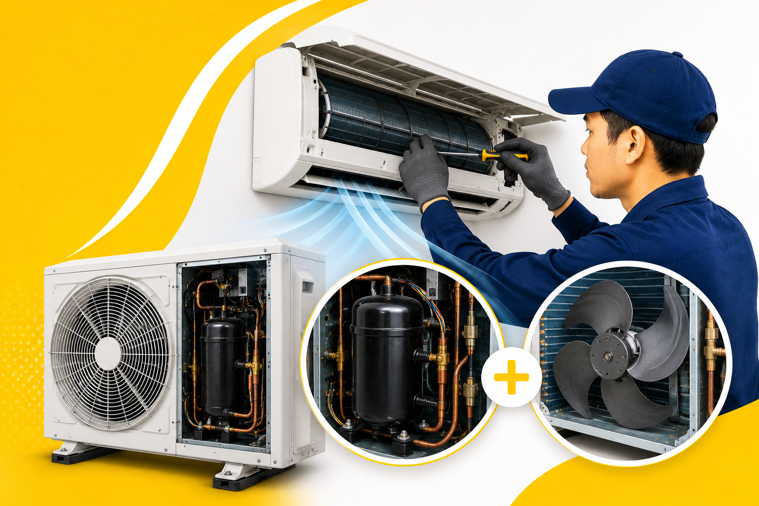 AC compressor and fan repair service