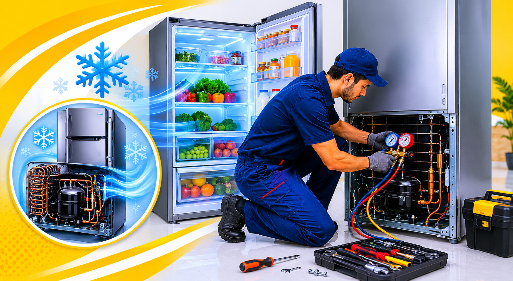 Refrigerator cooling repair service
