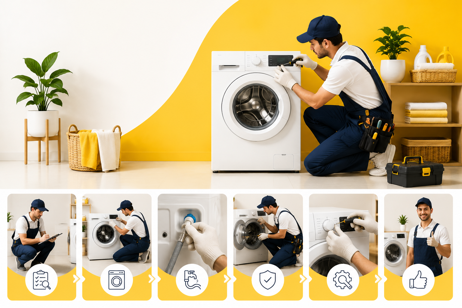 Washing machine installation and support